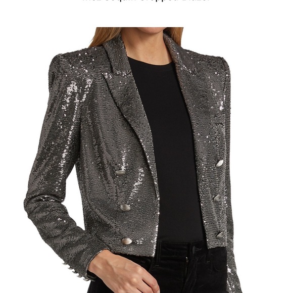 L’Agence Inez Sequin Cropped Blazer - Size 4. Never Worn! - Picture 3 of 7
